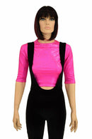Suspender Leggings in Black Velvet - Coquetry Clothing
