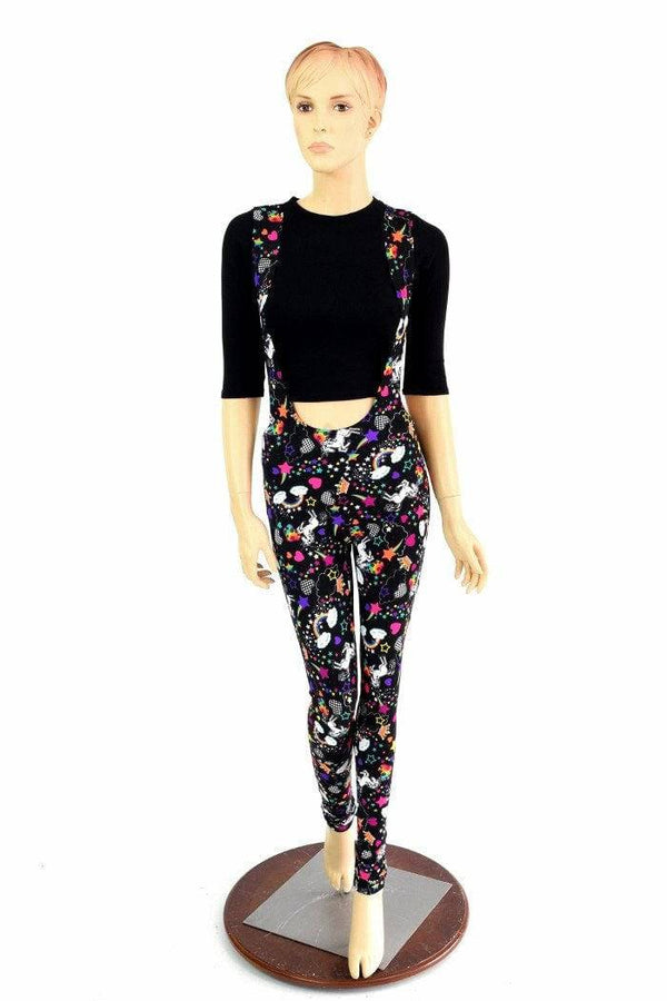 Suspender Leggings in Unicorns & Rainbows - 5