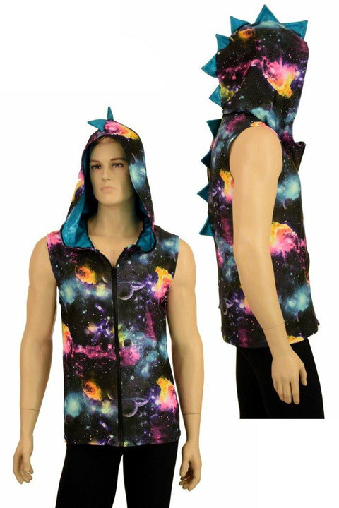 Mens Galaxy & Peacock Dragon Hoodie - Coquetry Clothing