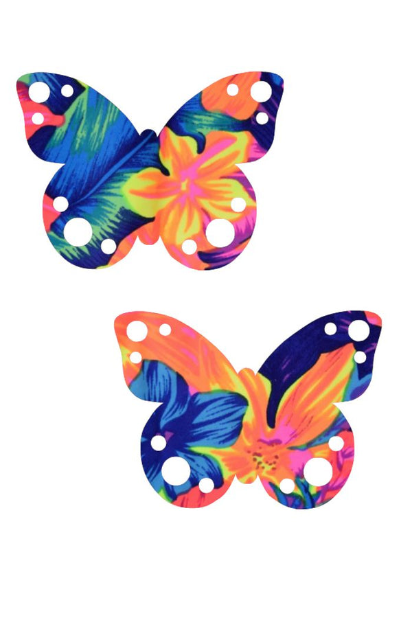 Tahitian Floral UV Butterfly Pasties - 1