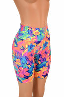 Tahitian Floral Bike Shorts - Coquetry Clothing