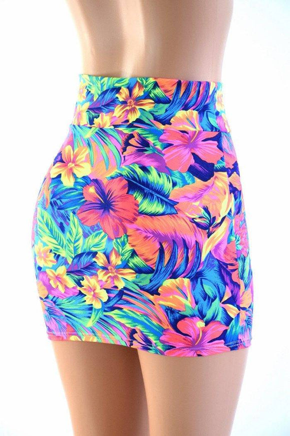Tahitian Floral Bodycon Skirt - Coquetry Clothing