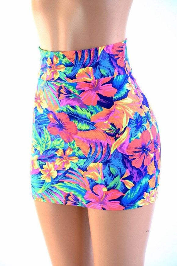 Tahitian Floral Bodycon Skirt - Coquetry Clothing