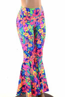 Tahitian Floral High Waist Bell Bottom Flares - Coquetry Clothing