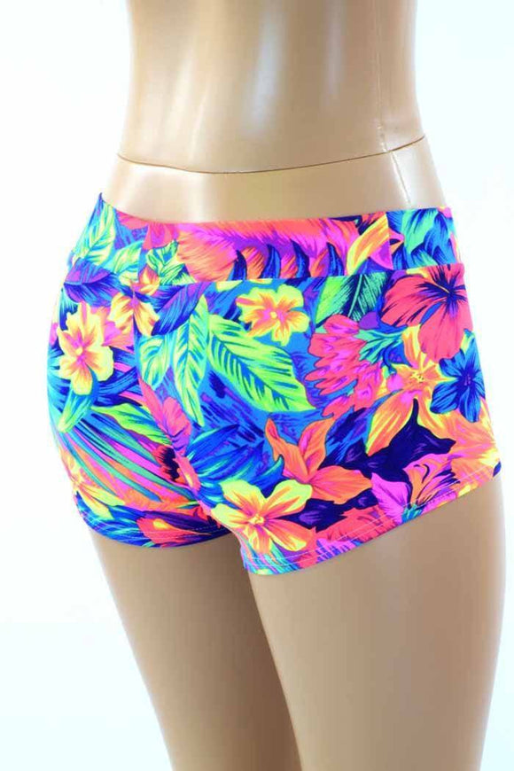 Tahitian Floral Lowrise Shorts - Coquetry Clothing