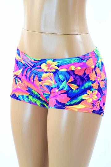 Tahitian Floral Lowrise Shorts - Coquetry Clothing
