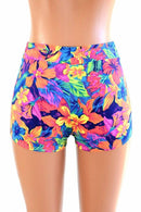 Tahitian Floral Midrise Shorts - Coquetry Clothing