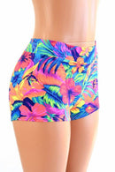Tahitian Floral Midrise Shorts - Coquetry Clothing