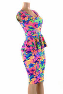 Tahitian Floral Peplum & Skirt Set - Coquetry Clothing