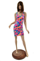 Tahitian Floral Racerback Bodycon Dress - Coquetry Clothing