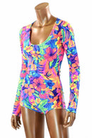 Tahitian Floral Romper - Coquetry Clothing
