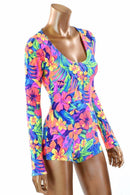 Tahitian Floral Romper - Coquetry Clothing