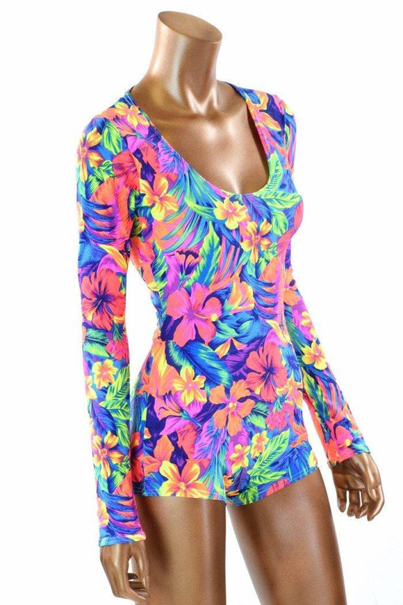Tahitian Floral Romper - Coquetry Clothing