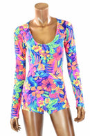 Tahitian Floral Romper - Coquetry Clothing