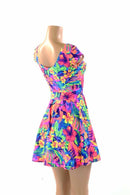 Tahitian Floral Skater Dress - Coquetry Clothing
