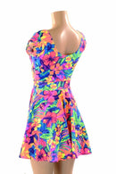 Tahitian Floral Skater Dress - Coquetry Clothing