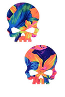 Tahitian Floral Skulls Pasties - Coquetry Clothing