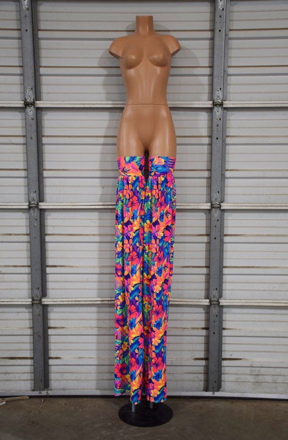 Tahitian Floral Stilt Covers - Coquetry Clothing