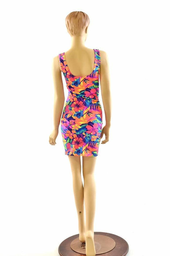 Tahitian Floral Tank Dress - Coquetry Clothing