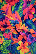 UV Glow Tahitian Floral Fabric - 2