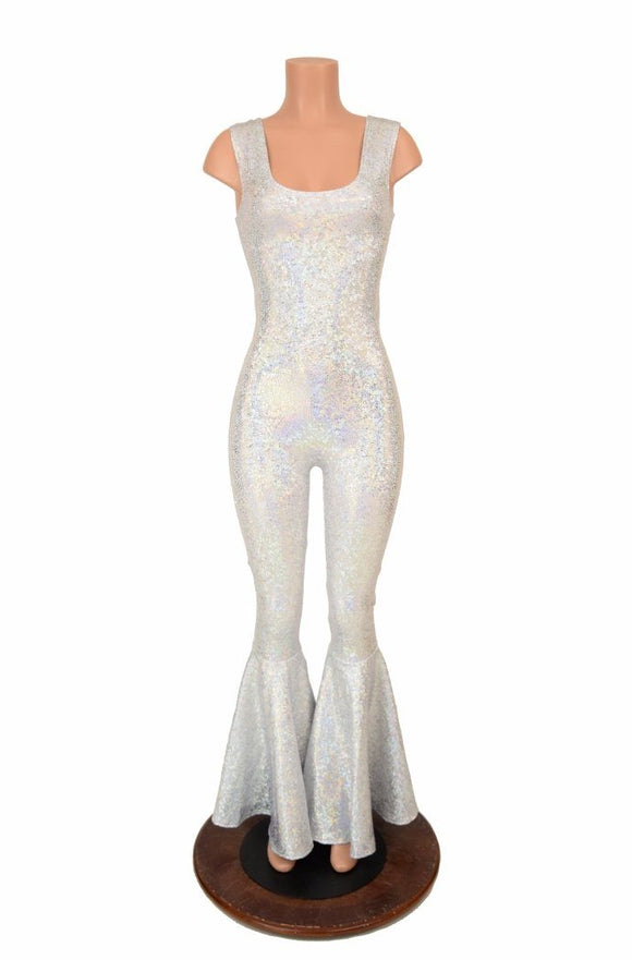 Tank Style Bell Bottom Flare Catsuit - Coquetry Clothing