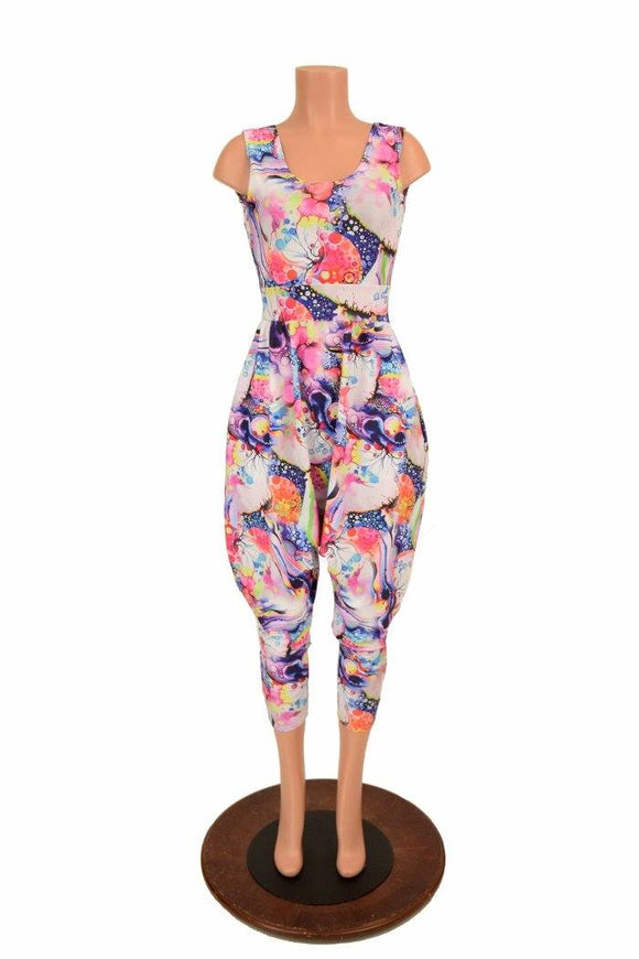 Tank Style Drop Crotch Harem Jumpsuit - Coquetry Clothing
