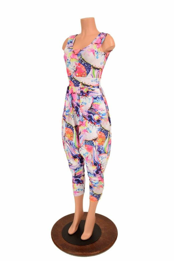 Tank Style Drop Crotch Harem Jumpsuit - Coquetry Clothing
