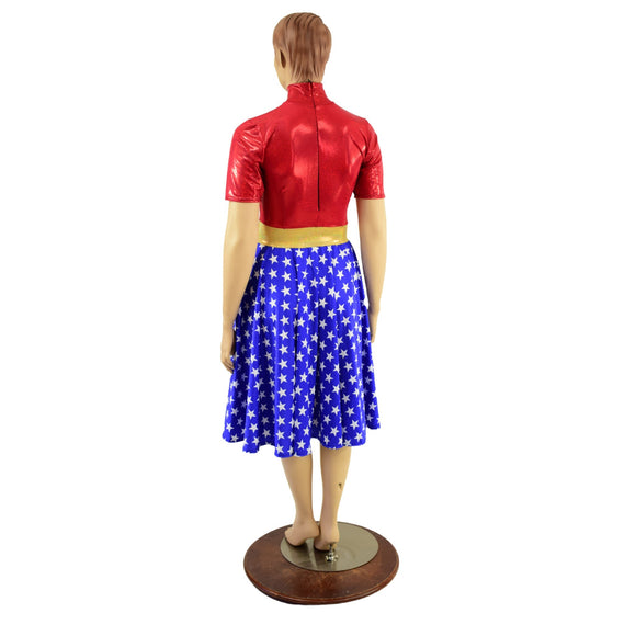 Tea Length Super Hero Skater Dress - Coquetry Clothing