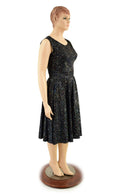 Tea Length Tank Dress in Star Noir - Coquetry Clothing