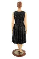 Tea Length Tank Dress in Star Noir - Coquetry Clothing