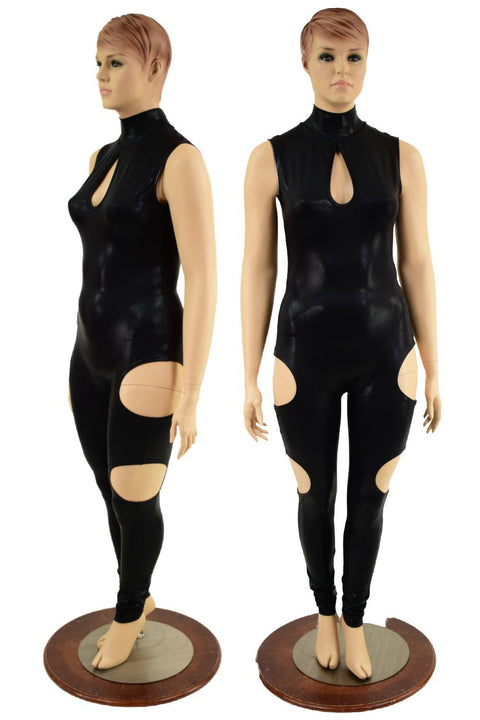 Cutout Catsuit in Black Mystique - Coquetry Clothing