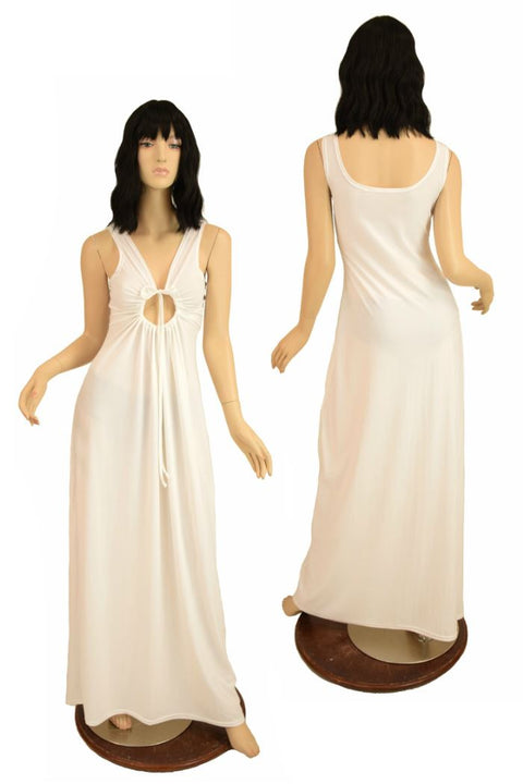 Sheer White Grecian Gown - Coquetry Clothing