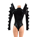 The Triple Threat Romper in Black Mystique with Brazilian Cut Leg - Coquetry Clothing