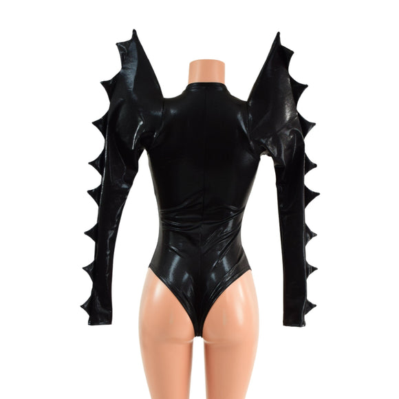 The Triple Threat Romper in Black Mystique with Brazilian Cut Leg - Coquetry Clothing