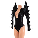 The Triple Threat Romper in Black Mystique with Brazilian Cut Leg - Coquetry Clothing