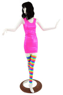 Thigh High Leg Warmers in Horizontal Rainbow Stripe - Coquetry Clothing