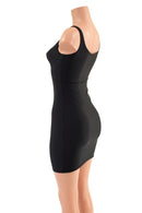 Thin Strap Bodycon Tank Dress in Black Zen - Coquetry Clothing