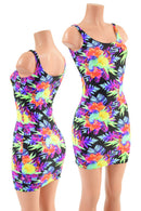 Thin Strap Tank Dress in Sonic Bloom - Coquetry Clothing