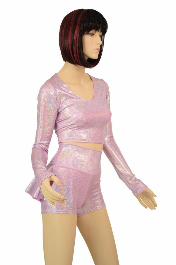 Top & Ruffle Rump Shorts Set - Coquetry Clothing