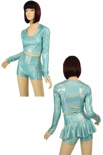 Top & Ruffle Rump Shorts Set - Coquetry Clothing