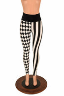 Tri Color High Waist Leggings - Coquetry Clothing