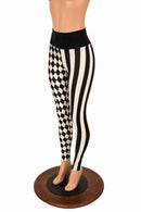 Tri Color High Waist Leggings - Coquetry Clothing