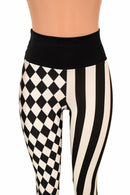 Tri Color High Waist Leggings - Coquetry Clothing