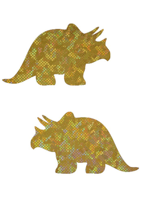 Gold Kaleidoscope Triceratops Pasties - Coquetry Clothing