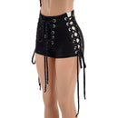 Triple Laceup Shorts with Inset Paneling - Coquetry Clothing