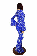 Trumpet Sleeve Bell Bottom Flare Catsuit - Coquetry Clothing