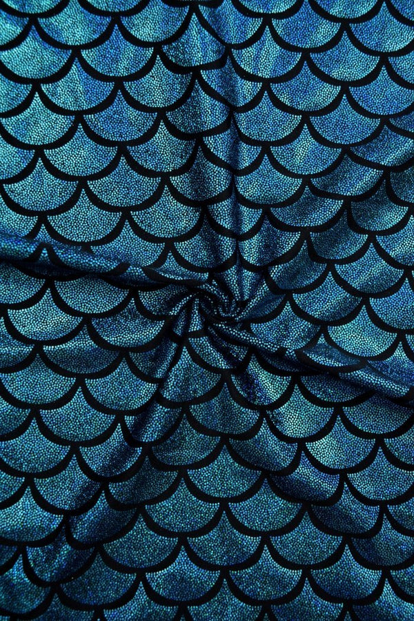 Turquoise Dragon Scale Fabric - 2