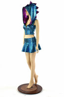 Turquoise Crop & Rave Skirt Set - Coquetry Clothing