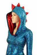 Turquoise Dragon Hoodie Skater Dress - Coquetry Clothing