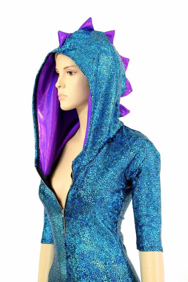 Turquoise Holo Dragon Catsuit - 9